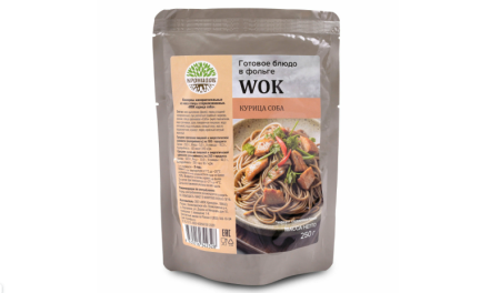Кронидов WOK с курицей соба Готовое блюдо в фольге. Консерва натуральная 1 шт 250 г